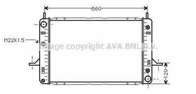 AVA QUALITY COOLING fd2121 -  Радиатор, охлаждение двигателя